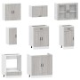 Mueble cocina Kalmar sonoma gris 8 pzas madera contrachapada