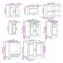 Mueble cocina Kalmar sonoma gris 8 pzas madera contrachapada