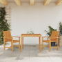 Juego de Comedor de Jardín de 3 Piezas Madera Maciza de Acacia
