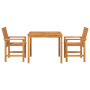 Juego de Comedor de Jardín de 3 Piezas Madera Maciza de Acacia