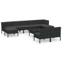 Garden furniture set 10 pieces black synthetic rattan cushions by vidaXL, Garden sets - Ref: Foro24-3094553, Price: 768,98 €,...
