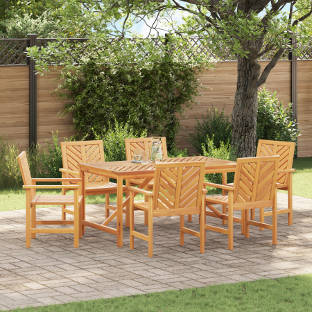 Conjunto de Comedor de Jardín de 6 Piezas de Madera Maciza de Acacia de , Mesas de jardín - Ref: Foro24-3154107, Precio: 590,...