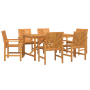 Conjunto de Comedor de Jardín de 6 Piezas de Madera Maciza de Acacia de , Mesas de jardín - Ref: Foro24-3154107, Precio: 590,...