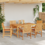Conjunto de Comedor de Jardín de 6 Piezas de Madera Maciza de Acacia de , Mesas de jardín - Ref: Foro24-3154107, Precio: 590,...