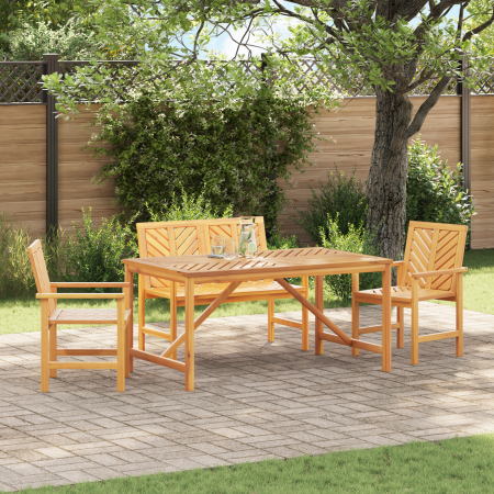 Conjunto de Comedor de Jardín de 4 Piezas Madera Maciza de Acacia de , Mesas de jardín - Ref: Foro24-3154108, Precio: 445,49 ...
