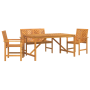 Conjunto de Comedor de Jardín de 4 Piezas Madera Maciza de Acacia de , Mesas de jardín - Ref: Foro24-3154108, Precio: 445,49 ...