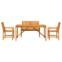 Conjunto de Comedor de Jardín de 4 Piezas Madera Maciza de Acacia de , Mesas de jardín - Ref: Foro24-3154108, Precio: 445,49 ...