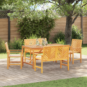 Juego de Comedor de Jardín de 5 Piezas de Acacia Maciza de , Mesas de jardín - Ref: Foro24-3154109, Precio: 573,54 €, Descuen...