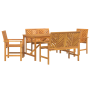 Juego de Comedor de Jardín de 5 Piezas de Acacia Maciza de , Mesas de jardín - Ref: Foro24-3154109, Precio: 573,54 €, Descuen...