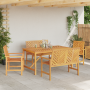 Juego de Comedor de Jardín de 5 Piezas de Acacia Maciza de , Mesas de jardín - Ref: Foro24-3154109, Precio: 573,54 €, Descuen...