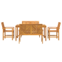 Juego de Comedor de Jardín de 5 Piezas de Acacia Maciza de , Mesas de jardín - Ref: Foro24-3154109, Precio: 573,54 €, Descuen...