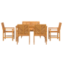 Juego de comedor de jardín de 5 piezas de madera maciza de acacia de , Mesas de jardín - Ref: Foro24-3154110, Precio: 587,20 ...