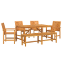 Conjunto de Comedor de Jardín de 5 Piezas de Madera Sólida de