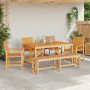 Conjunto de Comedor de Jardín de 5 Piezas de Madera Sólida de