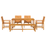 Conjunto de Comedor de Jardín de 5 Piezas de Madera Sólida de