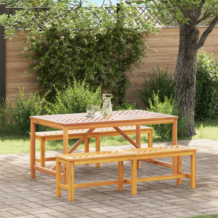 Conjunto de Comedor de Jardín de 3 Piezas de Madera Sólida de Acacia de , Mesas de jardín - Ref: Foro24-3154115, Precio: 393,...