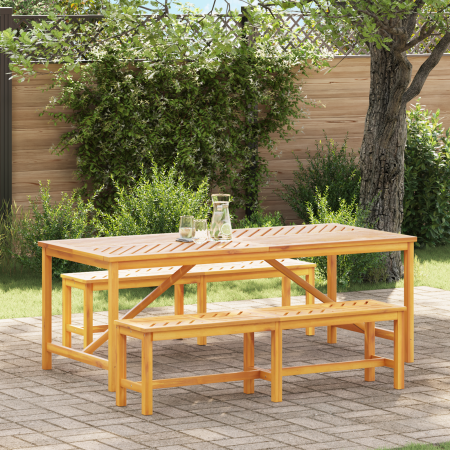 Juego de comedor de jardín de 6 piezas madera maciza de acacia de , Mesas de jardín - Ref: Foro24-3154116, Precio: 675,87 €, ...