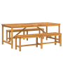 Juego de comedor de jardín de 6 piezas madera maciza de acacia de , Mesas de jardín - Ref: Foro24-3154116, Precio: 675,87 €, ...