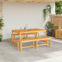 Conjunto de Comedor de Jardín de 3 Piezas de Madera Sólida de Acacia de , Mesas de jardín - Ref: Foro24-3154115, Precio: 393,...
