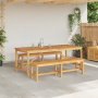 Juego de comedor de jardín de 6 piezas madera maciza de acacia de , Mesas de jardín - Ref: Foro24-3154116, Precio: 675,87 €, ...