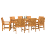 Juego de Comedor de Jardín de 7 Piezas de Madera de Acacia Sólida de , Mesas de jardín - Ref: Foro24-3154117, Precio: 810,69 ...