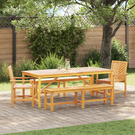 Conjunto de Comedor de Jardín de 5 Piezas de Madera Maciza de Acacia de , Mesas de jardín - Ref: Foro24-3154118, Precio: 636,...