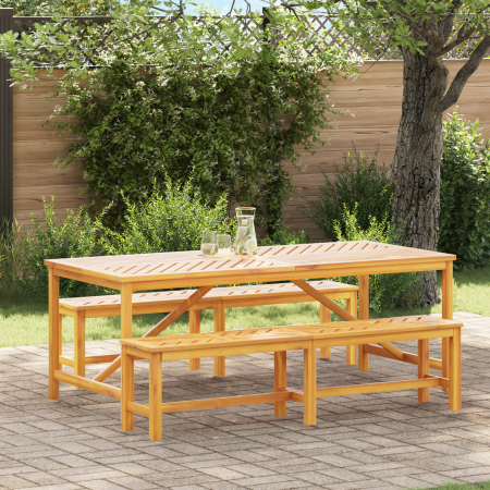 Juego de Comedor de Jardín de 3 Piezas, Madera Maciza de Acacia de , Mesas de jardín - Ref: Foro24-3154119, Precio: 496,15 €,...