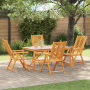 Juego de Comedor de Jardín de 5 Piezas de Madera Maciza de Acacia de , Mesas de jardín - Ref: Foro24-3154123, Precio: 463,91 ...