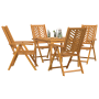 Conjunto de Comedor de Jardín de 5 Piezas de Madera Sólida de Acacia de , Mesas de jardín - Ref: Foro24-3154122, Precio: 404,...