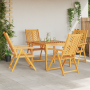 Conjunto de Comedor de Jardín de 5 Piezas de Madera Sólida de Acacia de , Mesas de jardín - Ref: Foro24-3154122, Precio: 404,...