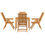 Conjunto de Comedor de Jardín de 5 Piezas de Madera Sólida de Acacia de , Mesas de jardín - Ref: Foro24-3154122, Precio: 404,...