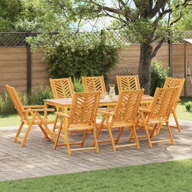 Conjunto de Comedor de Jardín de 9 Piezas de Madera Sólida de Acacia de , Mesas de jardín - Ref: Foro24-3154126, Precio: 846,...