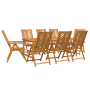 Conjunto de Comedor de Jardín de 9 Piezas de Madera Sólida de Acacia de , Mesas de jardín - Ref: Foro24-3154126, Precio: 846,...