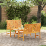 Conjunto de Sillas de Jardín de 3 Piezas de Madera Maciza de