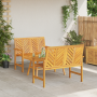 Conjunto de Sillas de Jardín de 3 Piezas de Madera Maciza de