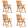 Sillas de Jardín Reclinables 4 pcs Madera Maciza de Acacia de , Sillas de jardín - Ref: Foro24-3154134, Precio: 290,70 €, Des...