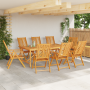 Sillas de Jardín Reclinables 8 pcs de Madera Sólida de Acacia de , Sillas de jardín - Ref: Foro24-3154136, Precio: 595,21 €