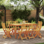 Sillas de Jardín Plegables 8 pcs 36x46x86 cm Acacia