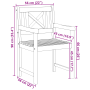 Juego de sillas 4 pcs 56x55.5x90 cm Madera maciza de Acacia
