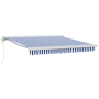 Toldo Retráctil Automático Azul y Blanco 300x250 cm | Foro24.es | Tu tienda online para hogar, jardín y más Foro24.es