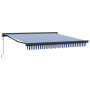 Toldo Retráctil Automático Azul y Blanco 300x250 cm de , Toldos - Ref: Foro24-3329910, Precio: 449,07 €, Descuento: %