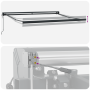 Toldo Retráctil Automático Azul y Blanco 300x250 cm de , Toldos - Ref: Foro24-3329910, Precio: 449,07 €, Descuento: %