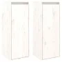 Armario de pared 2 uds madera maciza de pino blanco 30x30x80 cm de vidaXL, Estantes y estanterías - Ref: Foro24-813498, Preci...