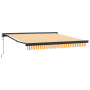 Toldo Retráctil Automático Amarillo y Blanco 300x250 cm de , Toldos - Ref: Foro24-3329926, Precio: 448,58 €, Descuento: %