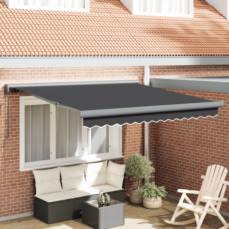 Toldo retráctil manual antracita 300x250 cm de , Toldos - Ref: Foro24-3329931, Precio: 420,89 €, Descuento: %