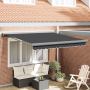 Toldo retráctil automático en antracita 300x250 cm