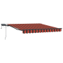 Toldo Retráctil Manual con LED Naranja y Marrón 300x250 cm de , Toldos - Ref: Foro24-3329942, Precio: 250,77 €, Descuento: %