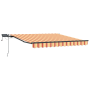 Toldo Retráctil Manual con LED Amarillo y Naranja 300x250 cm de , Toldos - Ref: Foro24-3329966, Precio: 239,50 €, Descuento: %
