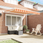 Toldo Retráctil Manual Amarillo y Naranja 300x250 cm de , Toldos - Ref: Foro24-3329969, Precio: 177,98 €, Descuento: %