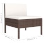 Gartenmöbel-Set 7-teilig mit braunen synthetischen Rattankissen von vidaXL, Gartensets - Ref: Foro24-3094539, Preis: 507,60 €...